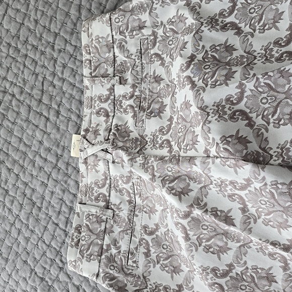 Anthropologie Cartonnier Silver Brocade Crop Pant - Picture 9 of 15